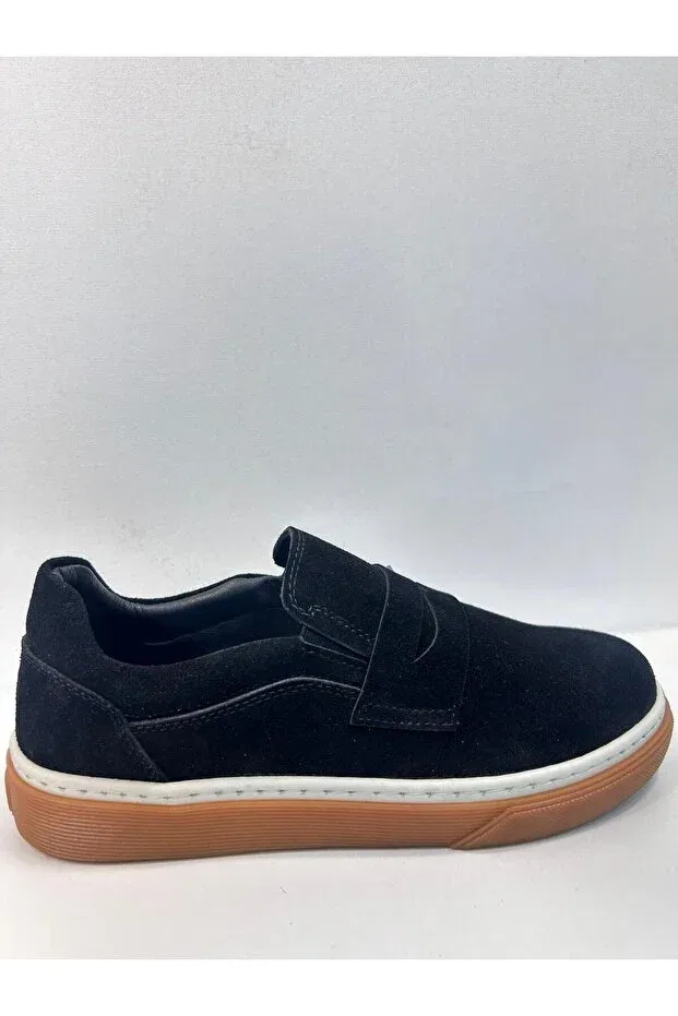 Детские кеды из замши на плоской подошве Dalton, Black — фото 3