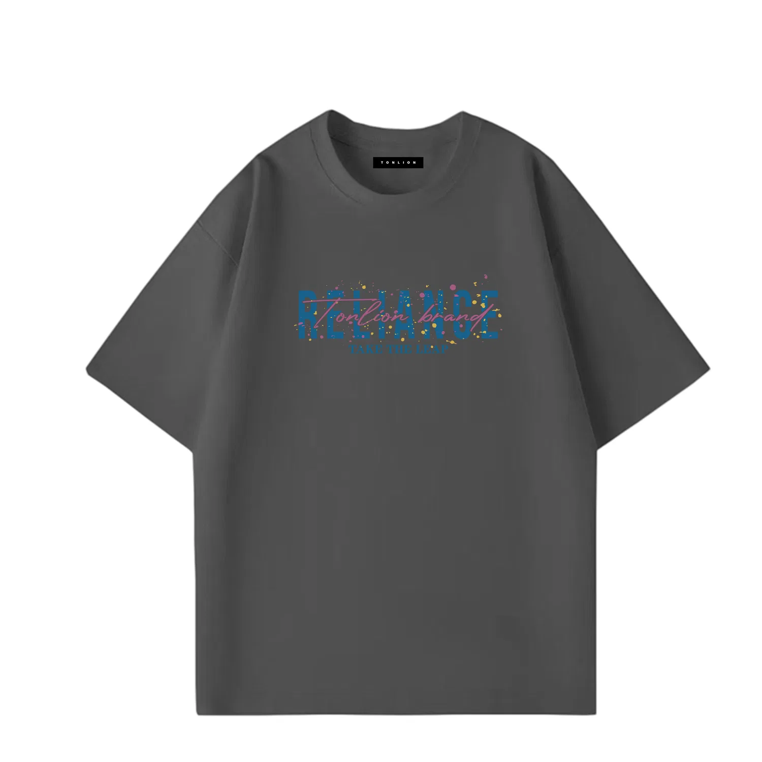 Детская футболка хлопковая с круглым вырезом Tonlion, Dark Gray