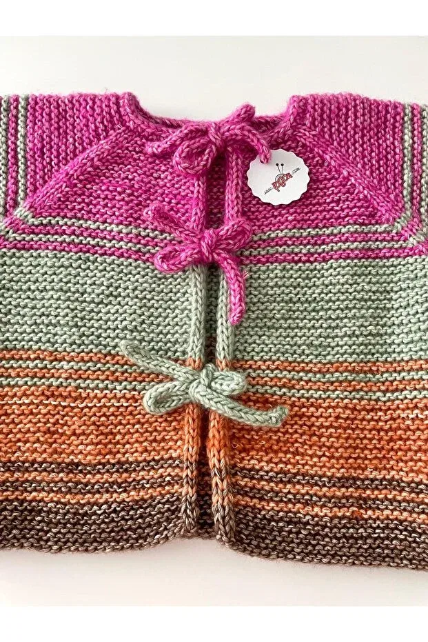Детский кардиган для девочек с полосками Capella baby cardigan Ipgon, Pink — фото 4