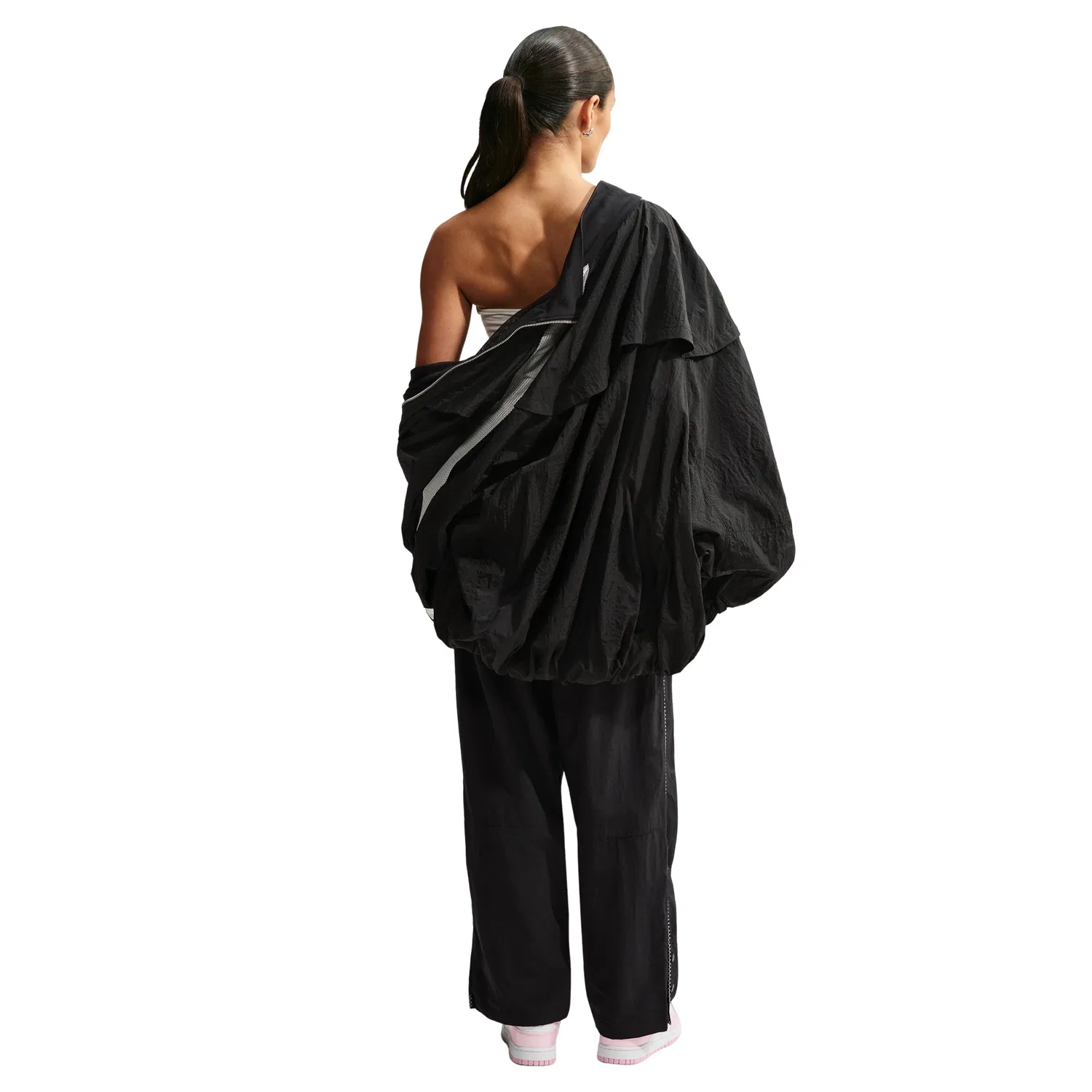 Женские брюки Sportswear Woven Pants 'Black White' Nike, Black/White — фото 3