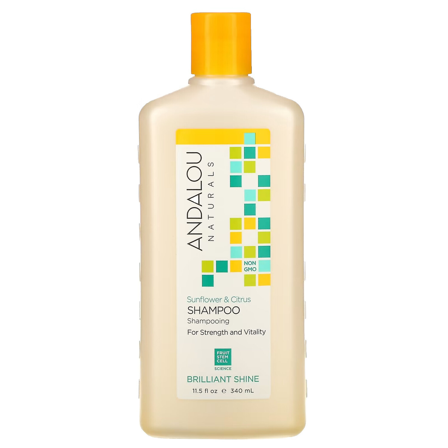 

Andalou Naturals, шампунь для укрепления, придания бриллиантового блеска и густоты, подсолнечник и цитрусовые, 340 мл (11,5 жидк. унций)