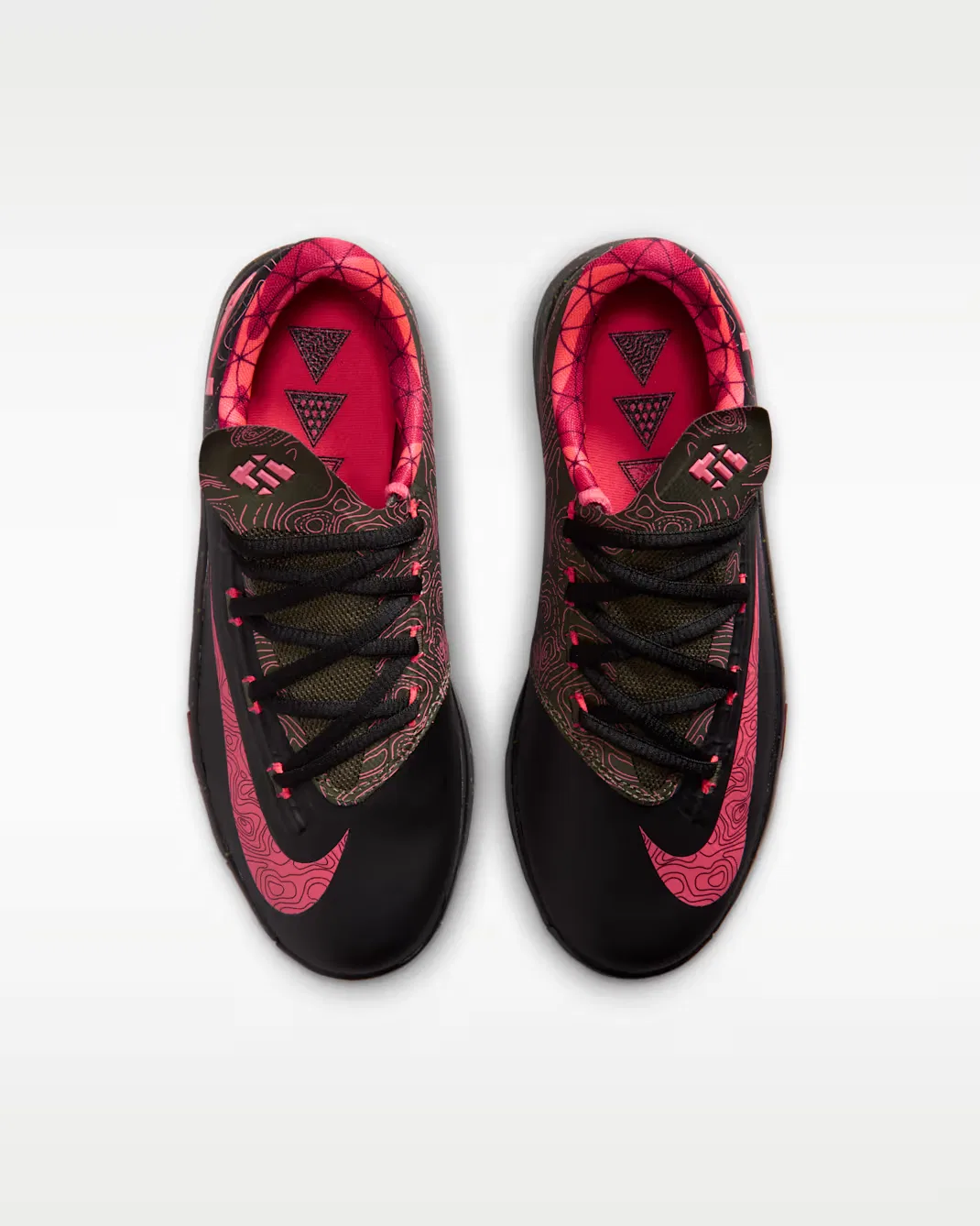 Кроссовки для детей постарше KD 6 "Meteorology" Nike, Black/Medium Olive/Noble Red/Atomic Red — фото 4