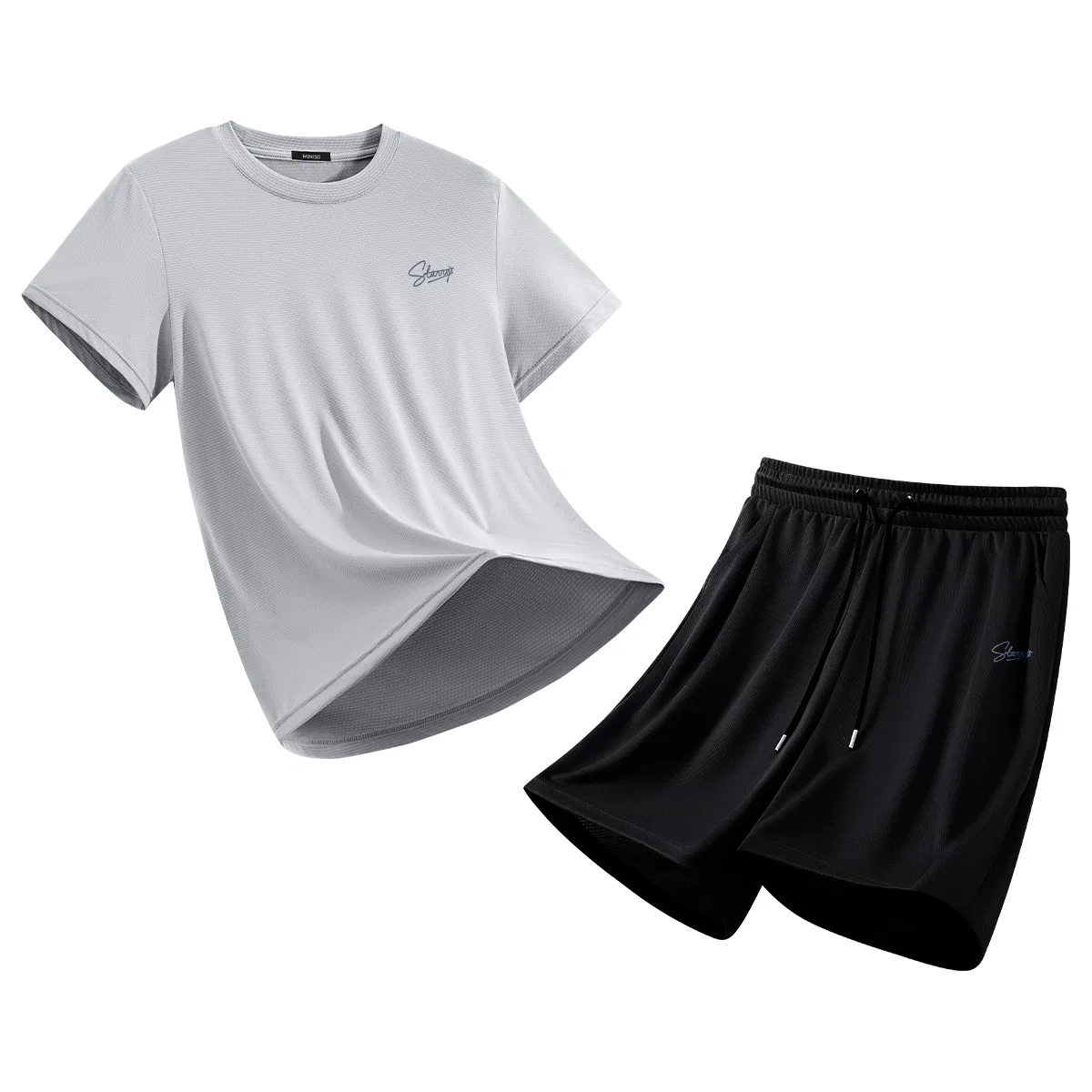Детский спортивный комплект с принтом MINISO, Light Gray Black