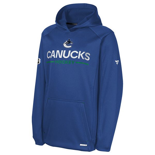 Худи Vancouver Canucks Pro Rink Raglan молодежное синее Fanatics — фото 3