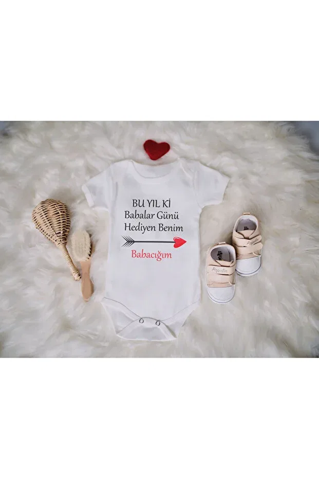 Детское боди для новорожденных с принтом Sparkly Baby, White