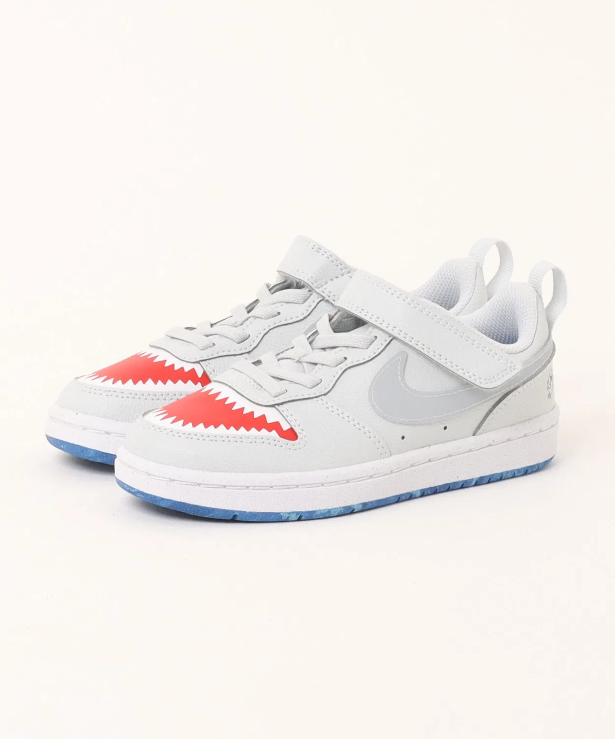 Детские кроссовки с принтом акулы Court Borough Low LILS PSV NIKE, Light Grey