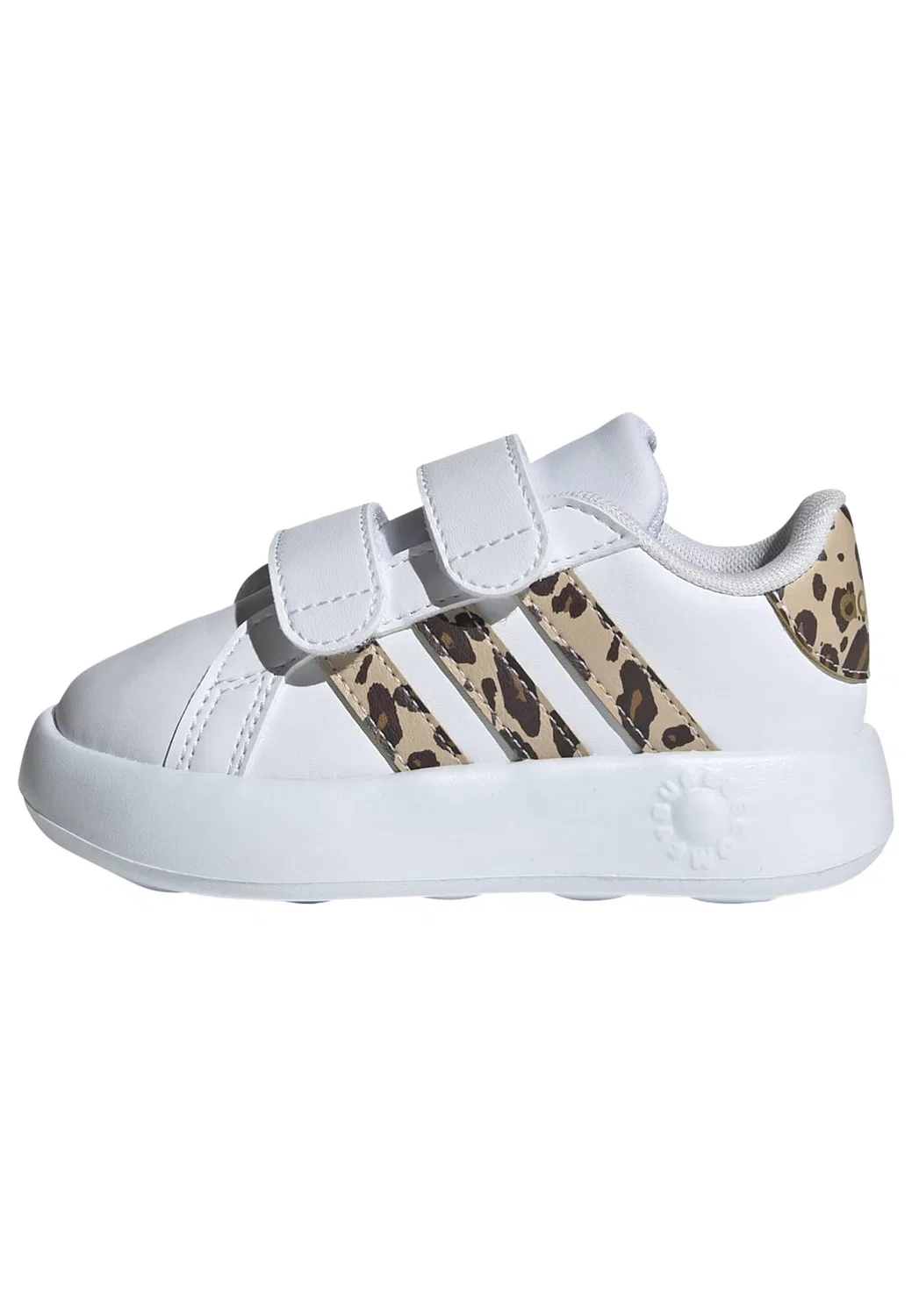 Детские кроссовки с перфорацией Grand Court 2.0 Cf I Adidas, White Beige Magical Matte Gold