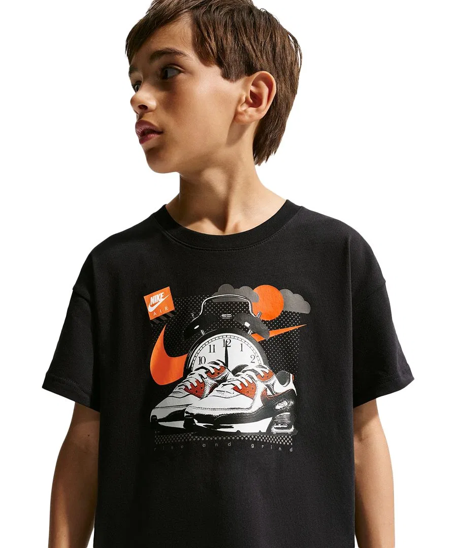 Футболка свободного кроя с графическим принтом и коротким рукавом Nike, Black — фото 3