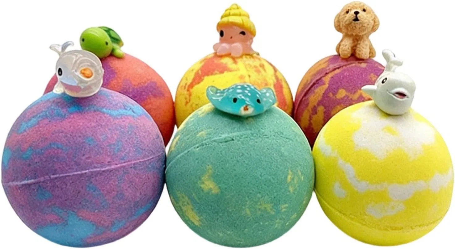 Бомбочки для ванны с игрушками внутри, Generisch, набор 6 шт, B-anzug