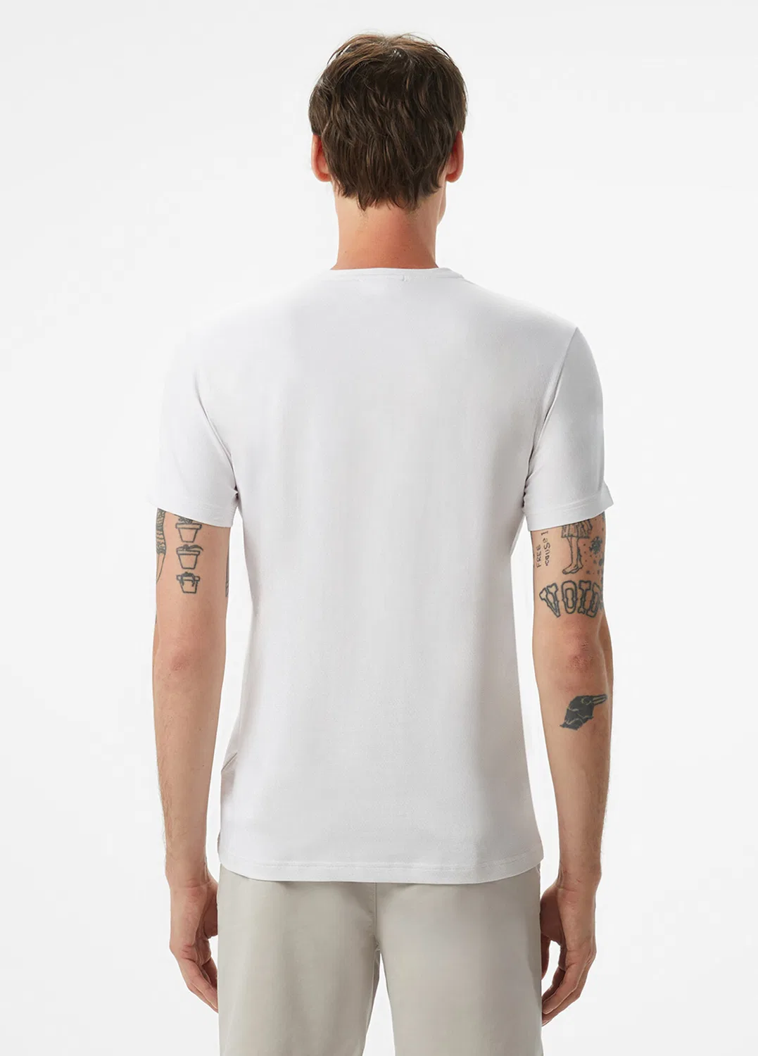 Футболка с круглым вырезом Slim Fit Lacoste, white — фото 3
