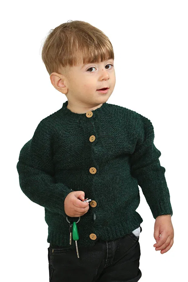 Детский кардиган с принтом Nisrakids, Dark Green