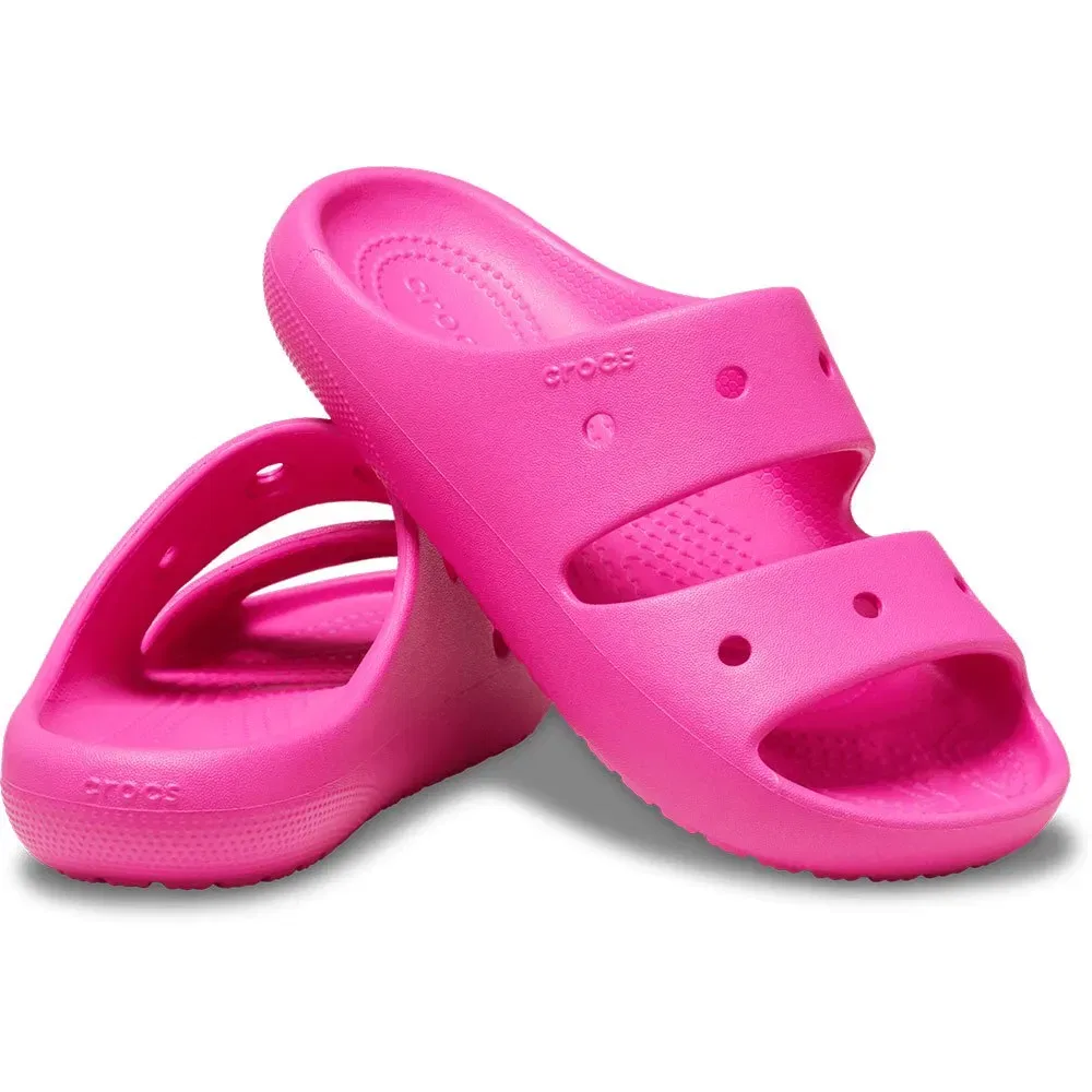 Детские сандалии для девочек с двумя ремешками Classic v2 Crocs, Pink — фото 4