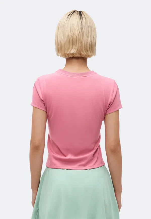 Футболка теннисная Nikecourt Advantage, дышащая, Dri-fit (Nike), Nike Performance, Peony, White, белый — фото 3