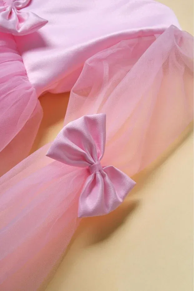 Детское платье для девочек с длинным рукавом Gül Baby, Pink — фото 4