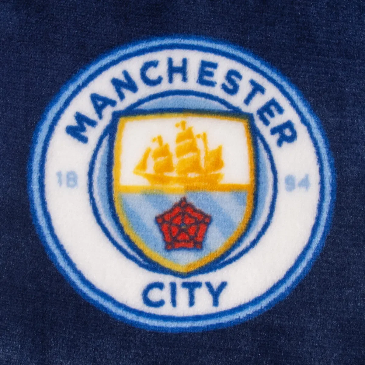 Детский халат с капюшоном из флиса Manchester City Fc, Blue — фото 2