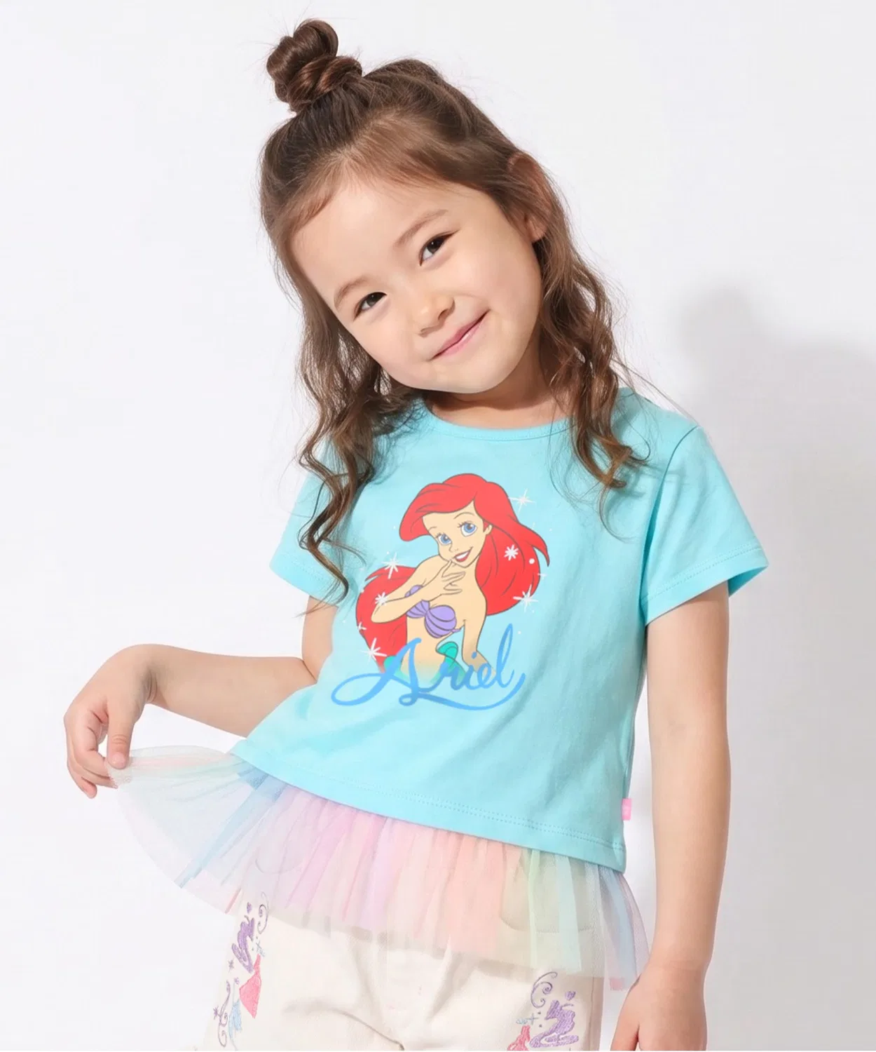 Детская футболка с принтом Rainbow Tulle Disney Princess, модель 1888K Disney, Multi