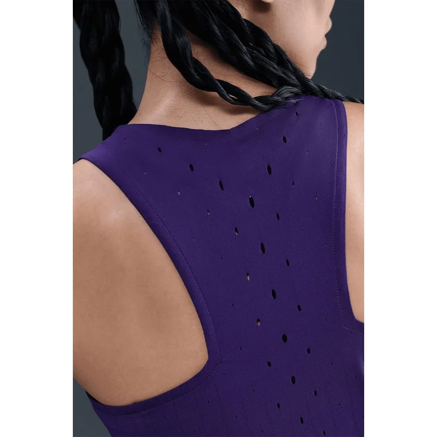 Топ-майка для бега Nike Dri Fit Aeroswift Running Adv Singlet Purple Lazer, Фиолетовый — фото 3