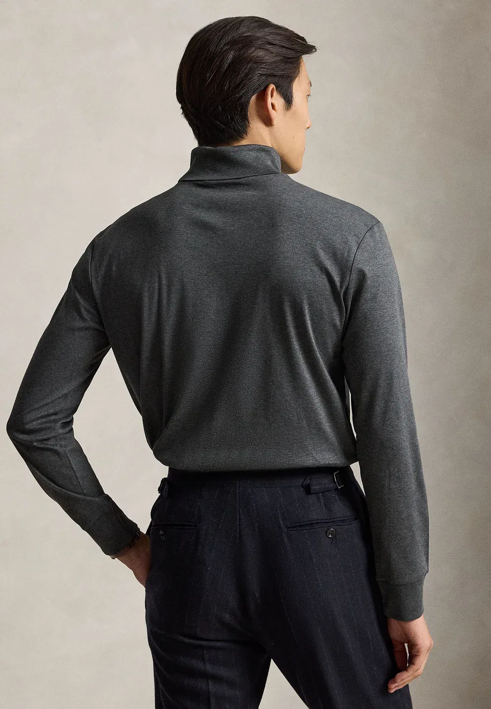 Мягкая хлопковая водолазка с длинными рукавами Polo Ralph Lauren, Windsor Heather — фото 3