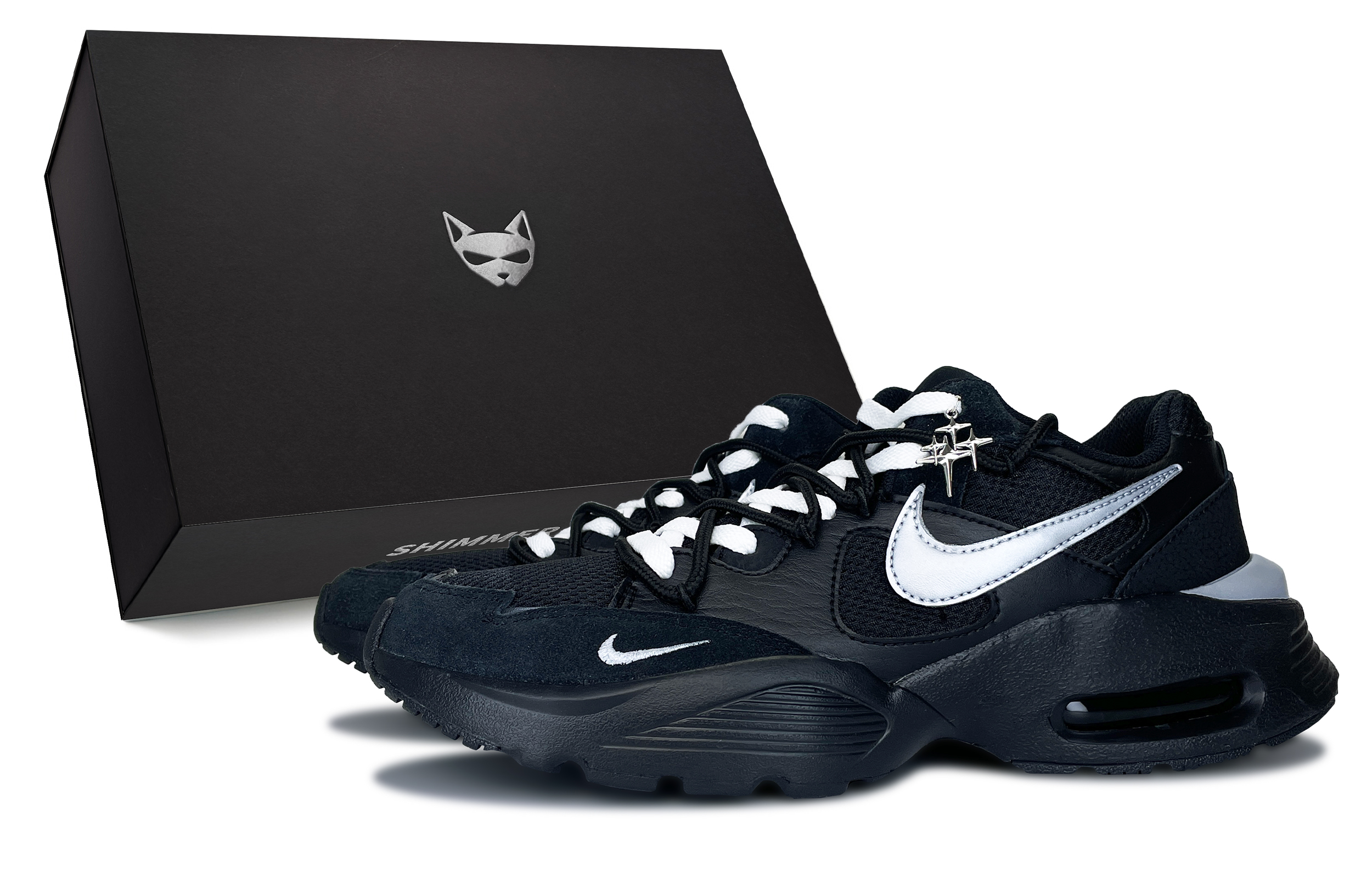 

Nike Кроссовки Air Max Fusion с низким верхом, устойчивые к истиранию, мужские, черно-серебристые
