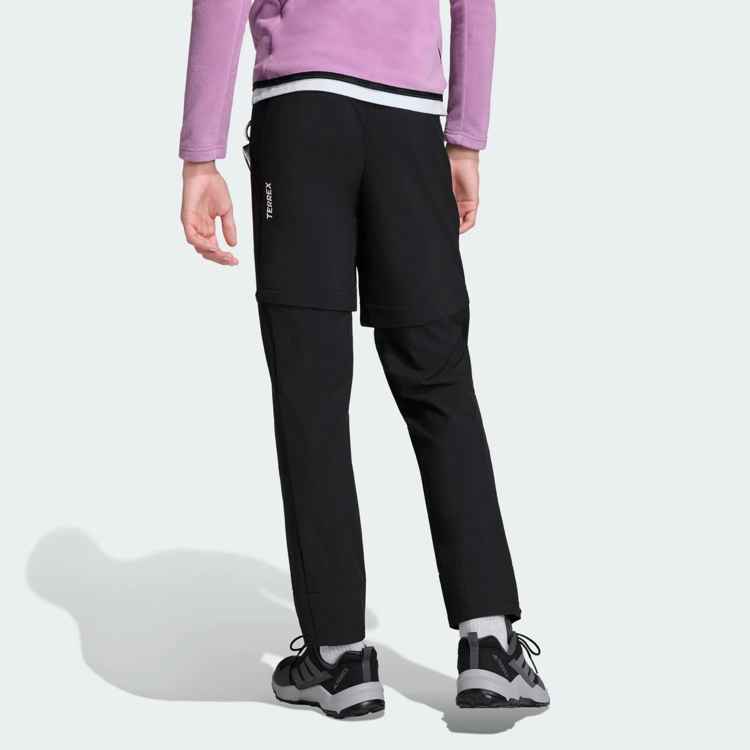 Детские штаны-трансформеры с технологией Clima365 Terrex Multi CLIMA365 Kids Zip-off Hose, Adidas, Schwarz — фото 3