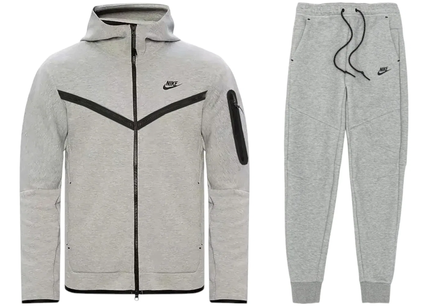 Мужской комплект из худи и джоггеров с технологией Tech Fleece Nike Set (FW24), Dark Grey Heather/Black