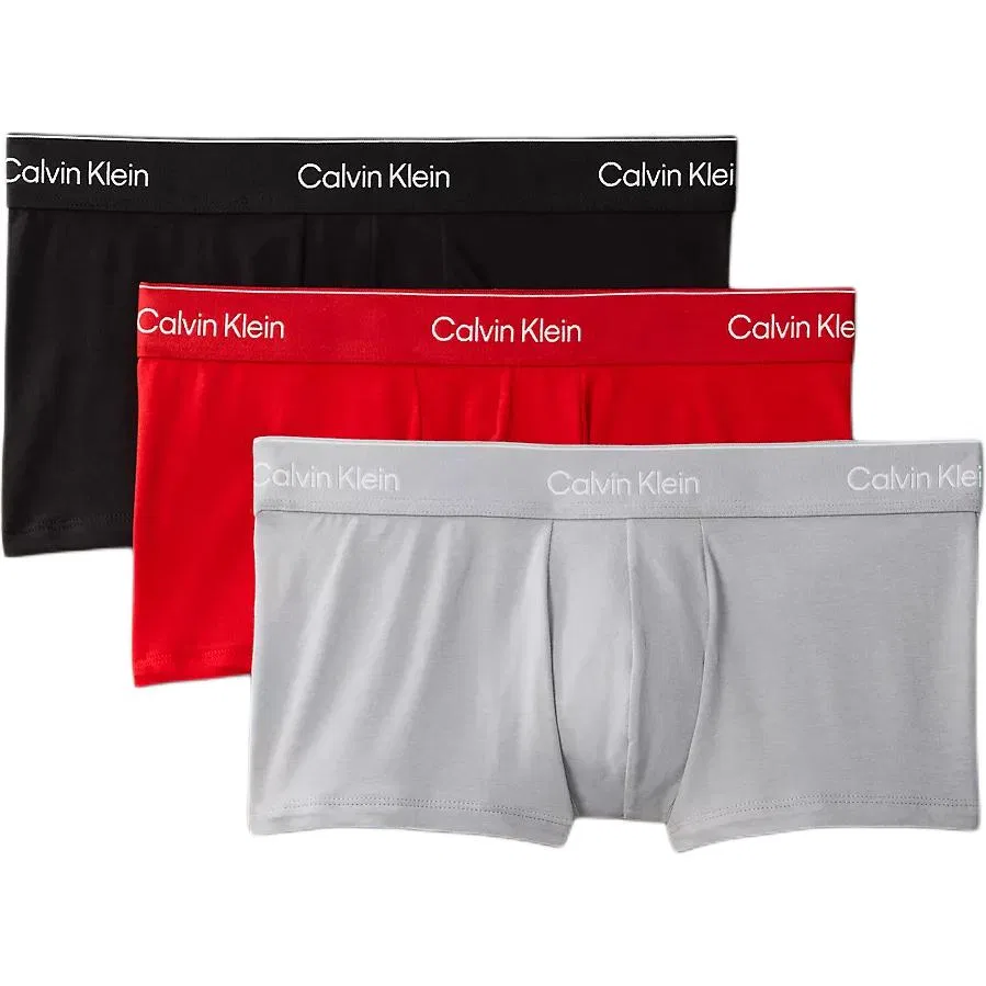 Мужские боксеры комплект из 3 штук Calvin Klein, Black/Red/Gray
