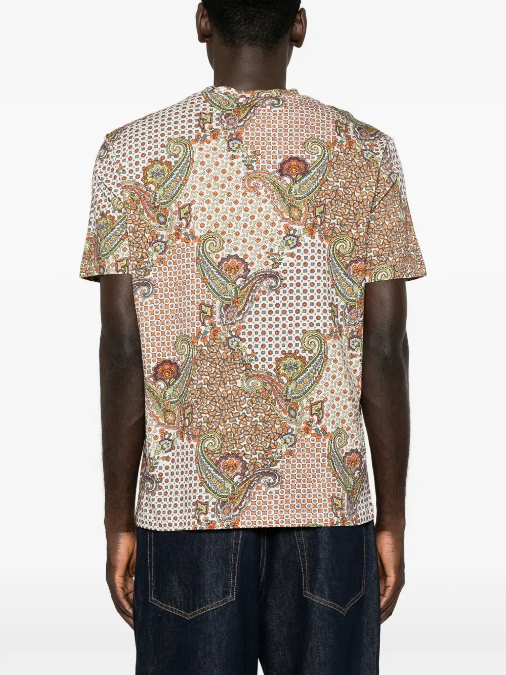 Футболка с узором пейсли Etro, кремовый — фото 4