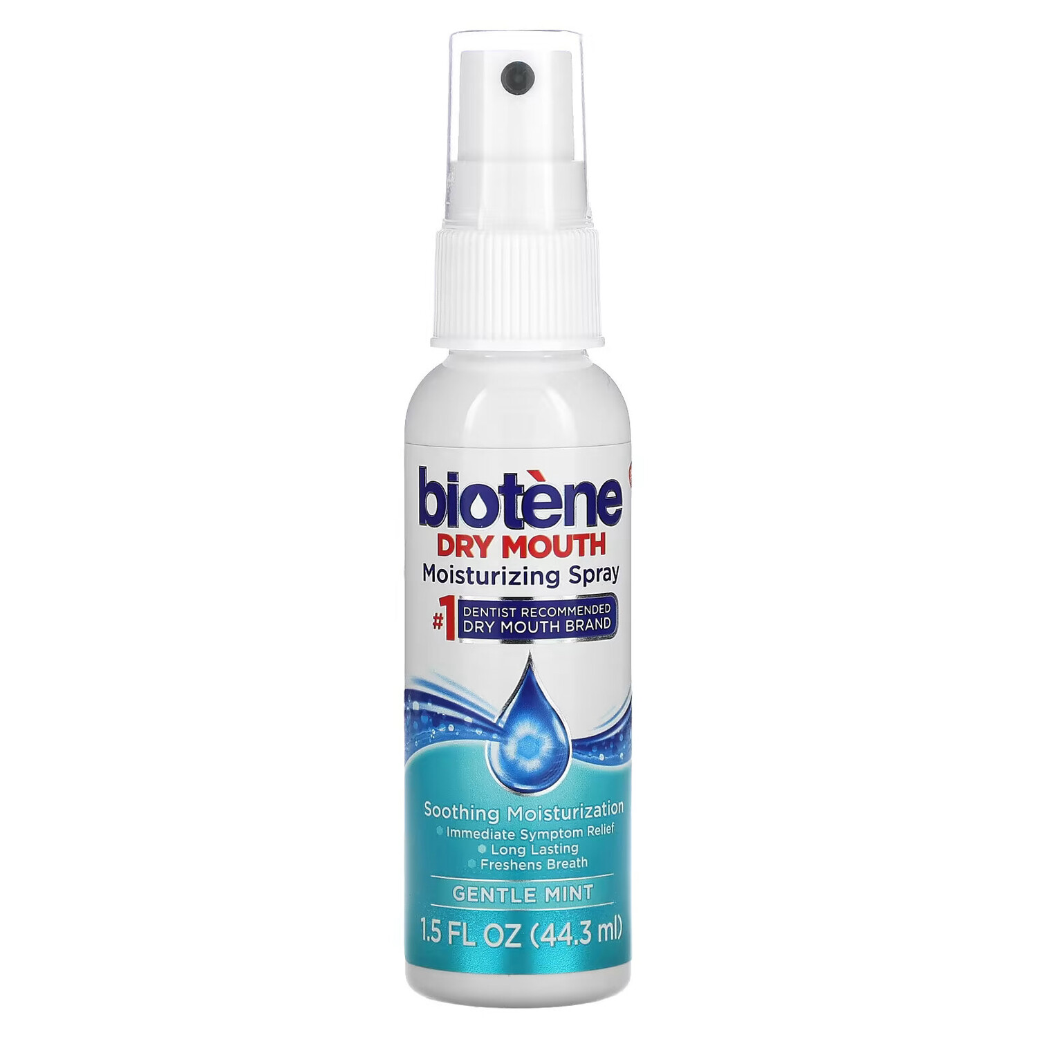 Biotene Dental Products, Увлажняющий спрей для сухого рта, нежная мята, 44,3 мл (1,5 жидк. Унции) — фото 4