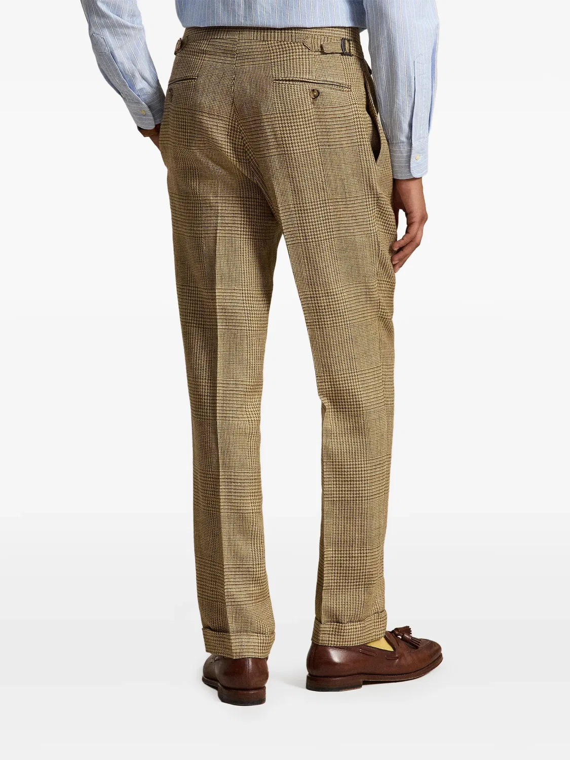 Брюки Glen Plaid коричневые Polo Ralph Lauren, коричневый — фото 2