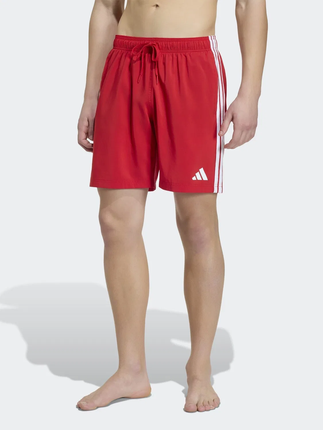 Плавки с логотипом 3 полосы adidas, красные