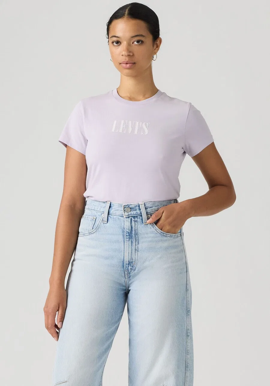Футболка LEVI'S The Perfect сиреневого цвета