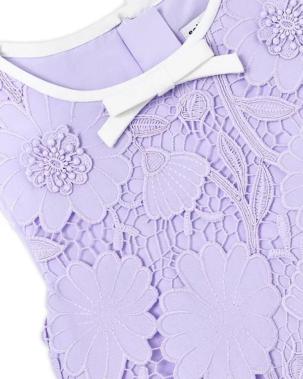 Детское кружевное платье для девочек Girls' lace dress Self-Portrait, Lilac — фото 3