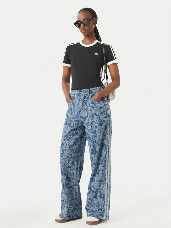 Футболка regular fit 3 Stripes Adidas, черный — фото 2
