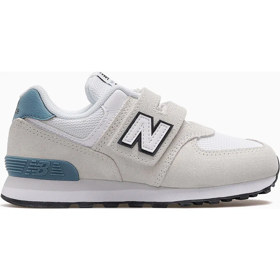 Кроссовки детские повседневные с ремешками New Balance NB574, Белый