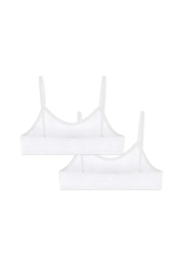 Комплект из 2 топов без бретелек, хлопок, Petit Bateau, белый — фото 2