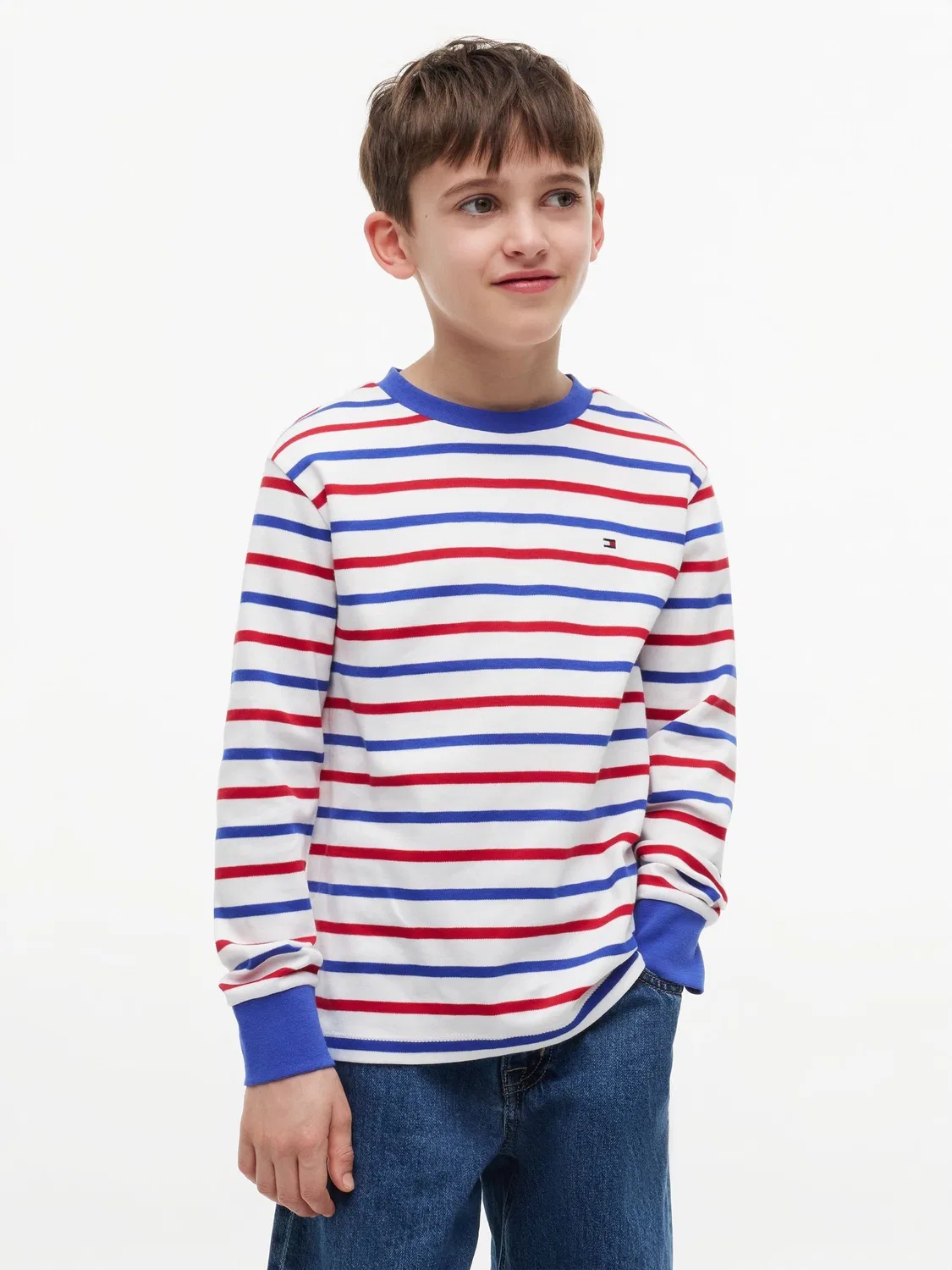 Футболка с полосками, модель Red Essential Stripe Tommy Hilfiger, красный