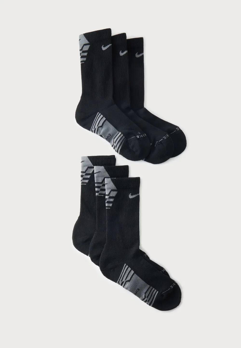 Универсальный набор из 3 спортивных носков Nike Performance, Black/Smoke Grey