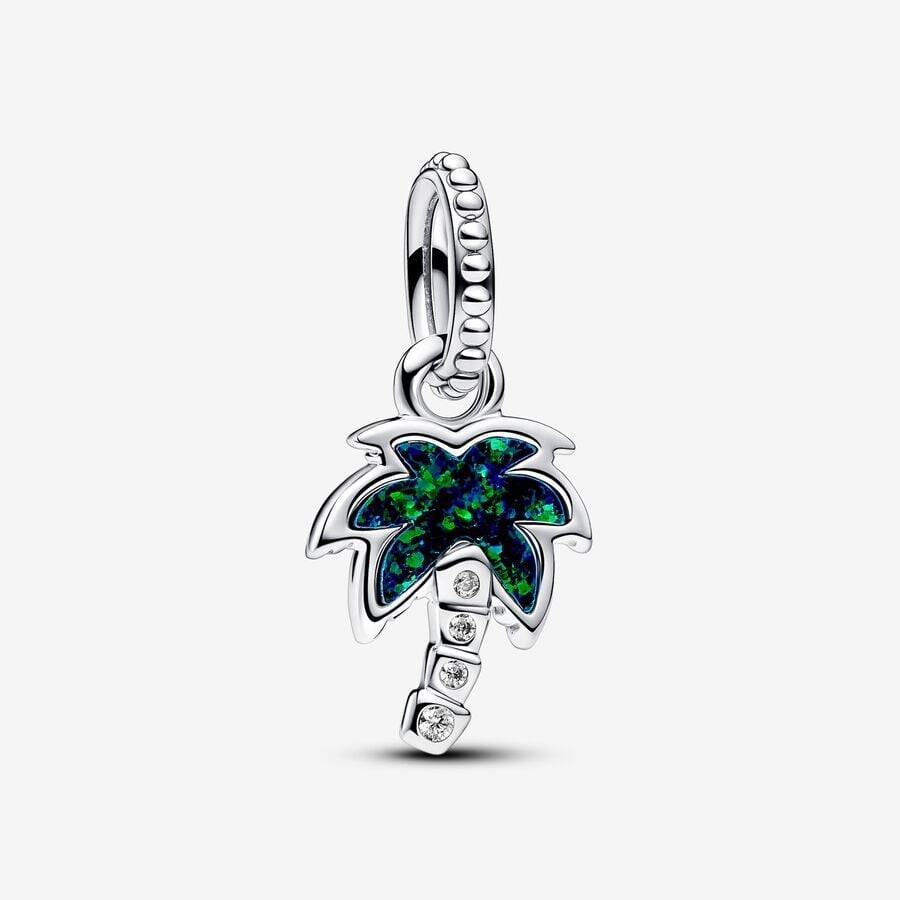 

Шарм-подвеска Pandora Opalescent Green Palm Tree, серебро