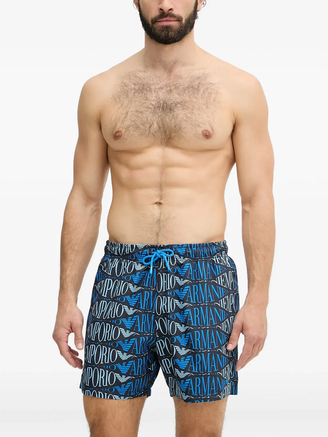 Плавательные шорты с логотипом, синие Emporio Armani, синий