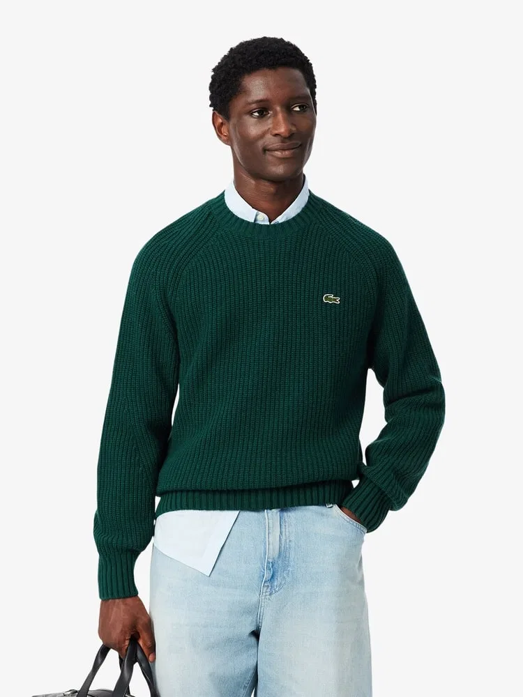 Свитер с ребристой вязкой LACOSTE