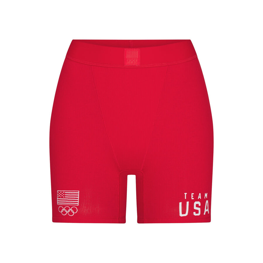 

Олимпийские боксеры cotton rib SKIMS Skims For Team Usa, красный