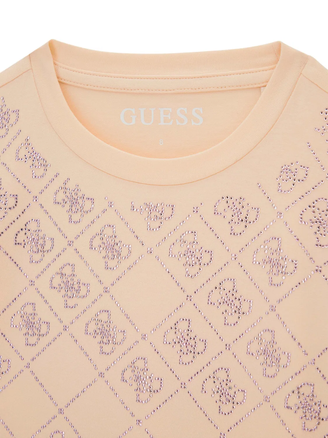 Футболка свободного кроя для девочки Guess, светло-оранжевый — фото 3