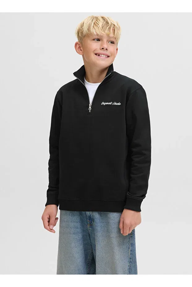 Детские свитшот для мальчиков с вышивкой Jack & Jones, Black — фото 2