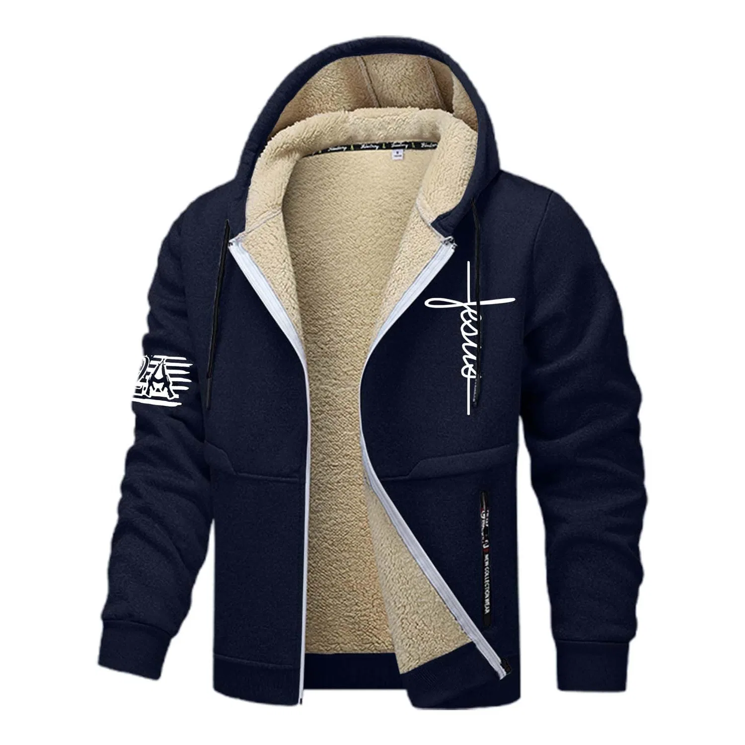 Мужской свитшот с молнией и капюшоном Winter Sweaters, 2-blue