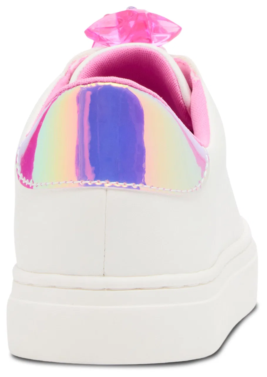 Детские кроссовки для девочек с принтом Steve Madden, White — фото 3