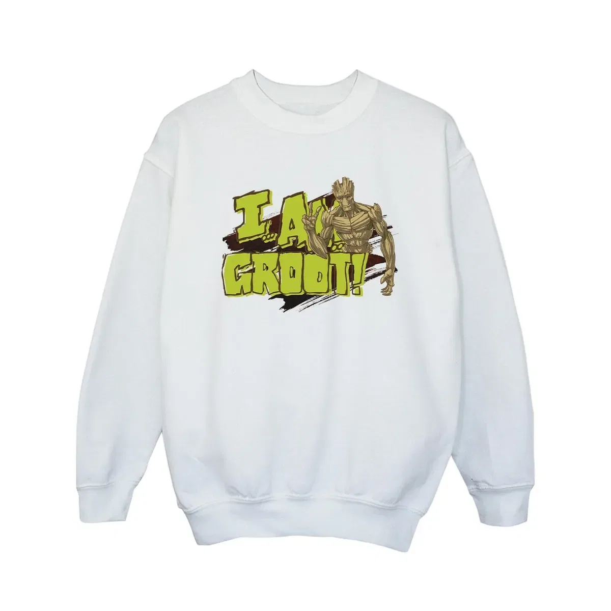 Свитшот с принтом I Am Groot Guardians Of The Galaxy, White — фото 2