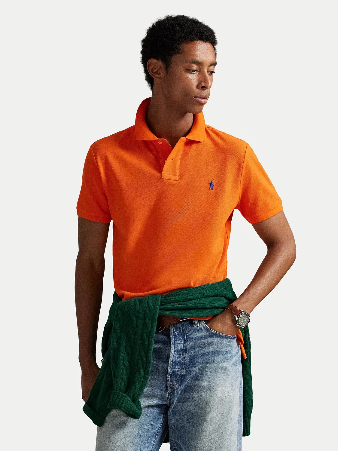 Мужское поло стандартного кроя Polo Ralph Lauren, оранжевый