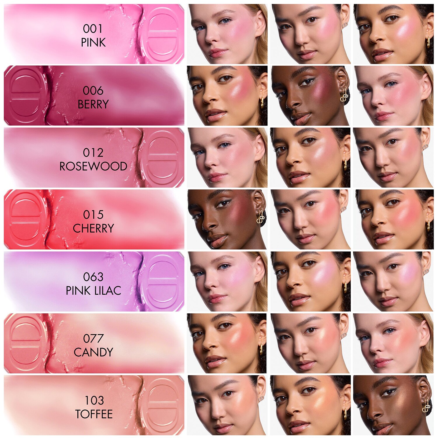 Румяна Rosy Glow Stick – Strahlender Rouge-Stick Dior Backstage, 063 Pink Lilac (6 g) — фото 3