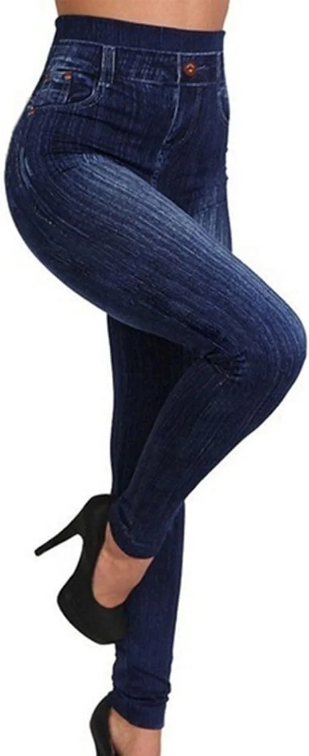 

Женские джинсы-леггинсы Stretchy Denim с высокой посадкой и эффектом контроля живота