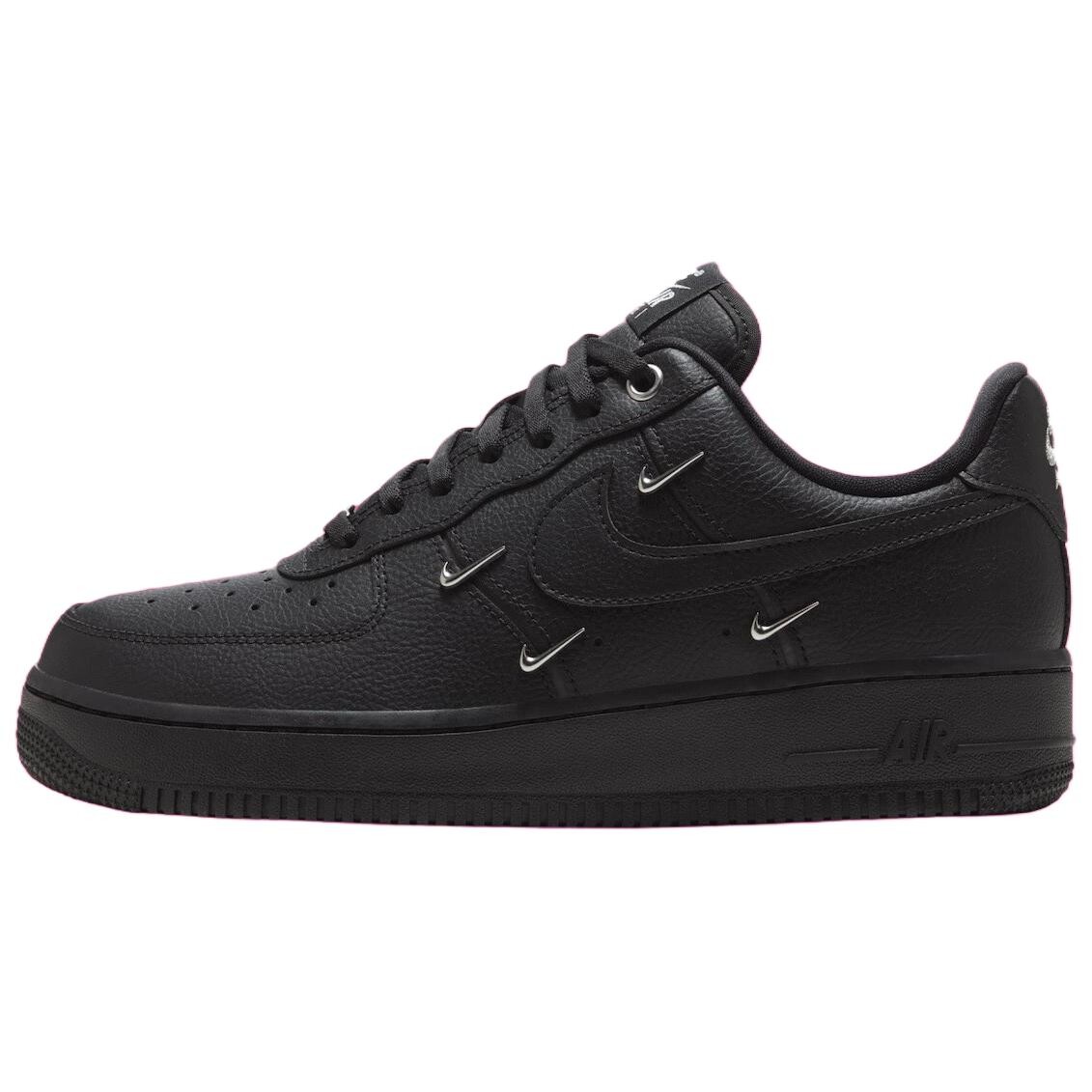 

Кроссовки Nike Air Force 1 Skateboarding Shoes Women's Low-top Black/metallic Silver, черный